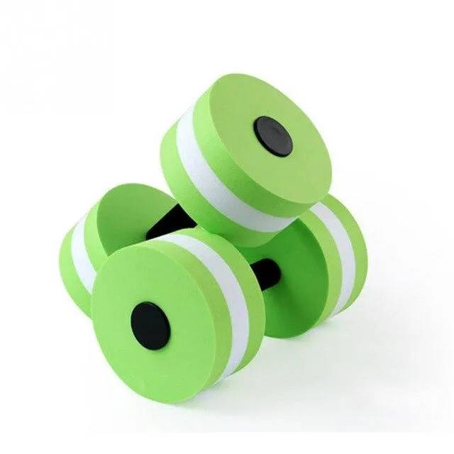 2pcs  EVA Water Foam Floating Dumbbell Swimming Pool Water Weight Aerobics Automatic Float Aquatic Barbell Toy 1 pair