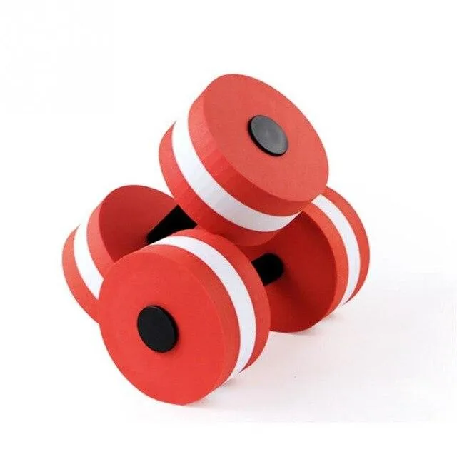 2pcs  EVA Water Foam Floating Dumbbell Swimming Pool Water Weight Aerobics Automatic Float Aquatic Barbell Toy 1 pair