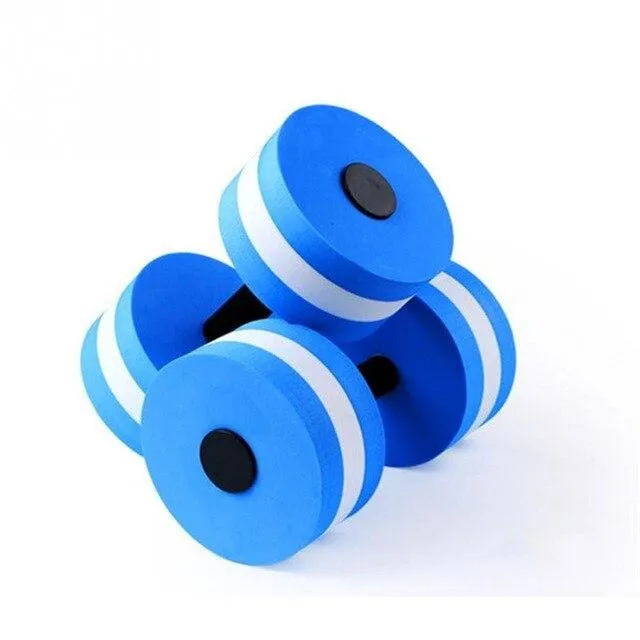 2pcs  EVA Water Foam Floating Dumbbell Swimming Pool Water Weight Aerobics Automatic Float Aquatic Barbell Toy 1 pair