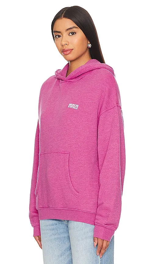 American Vintage Doven Hoodie in Fuchsia