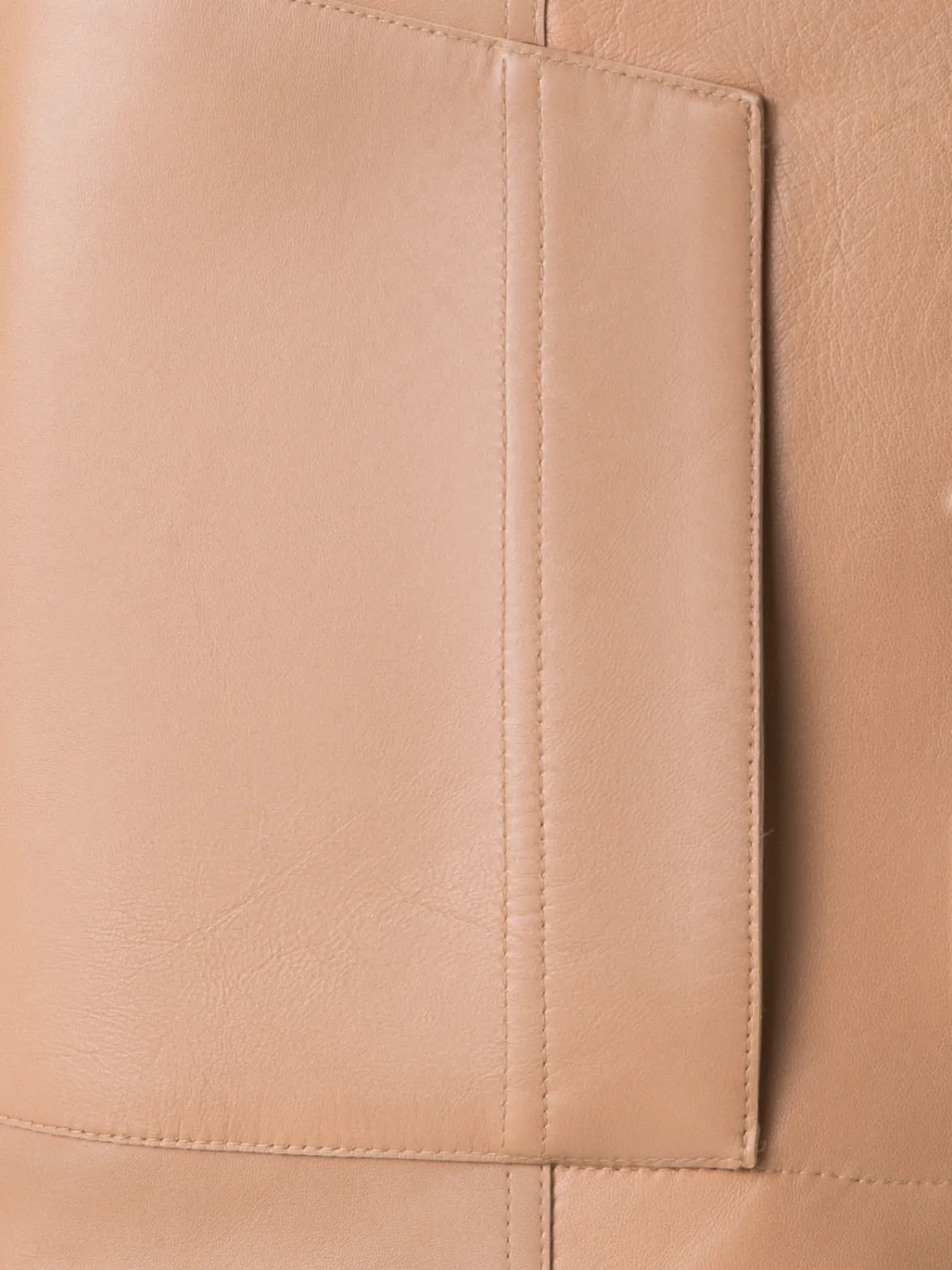 Asymmetrical Trench Leather Jacket