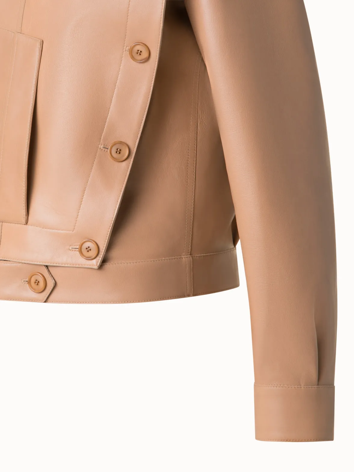 Asymmetrical Trench Leather Jacket