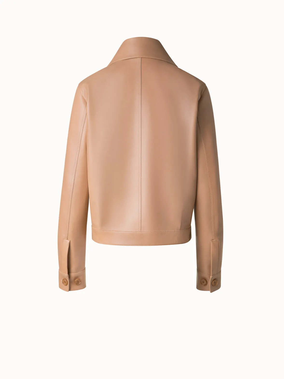 Asymmetrical Trench Leather Jacket