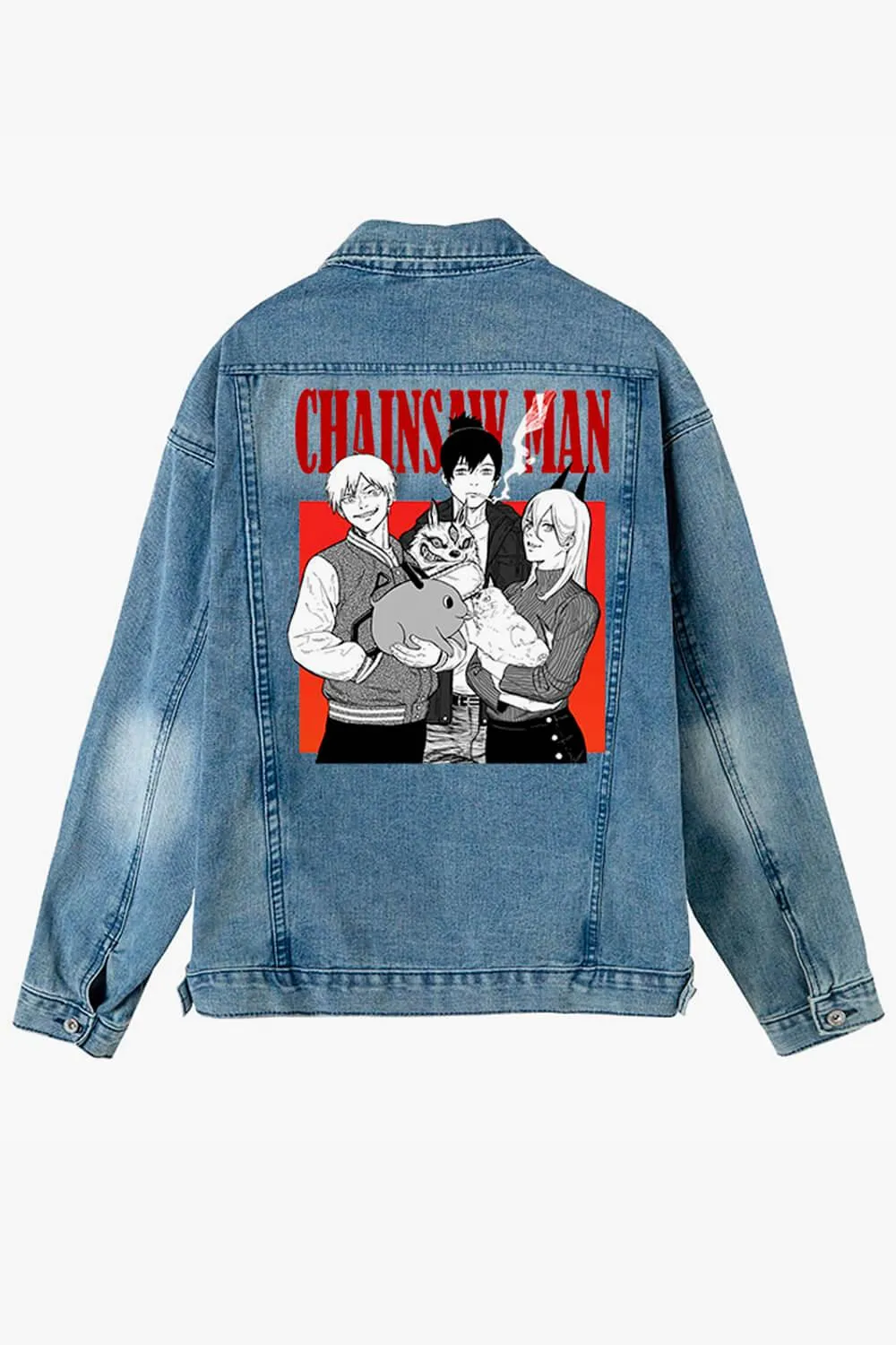 Hayakawa Family Denim Jacket Chainsaw Man Trio