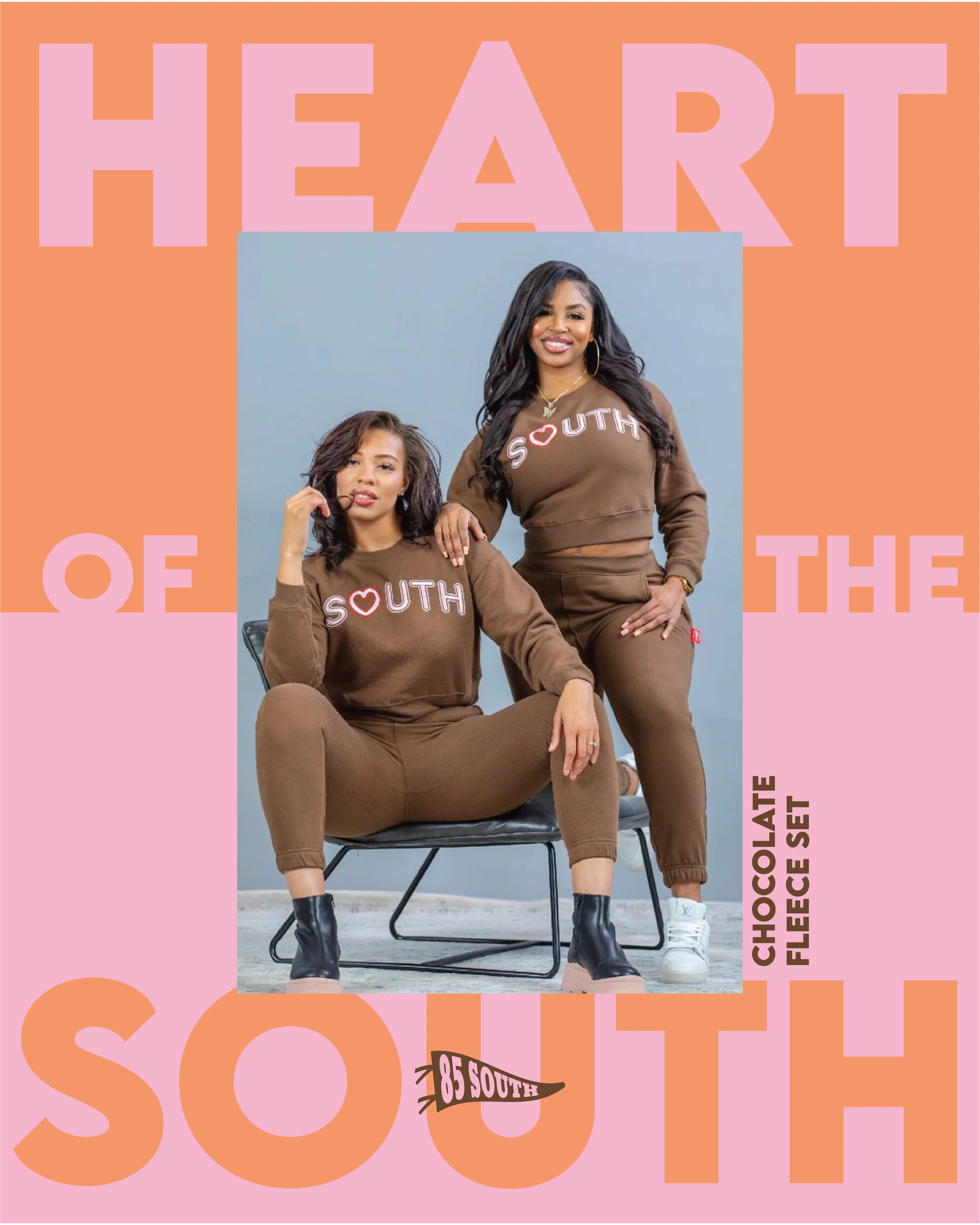 Heart of the South Chocolate Fleece Joggers