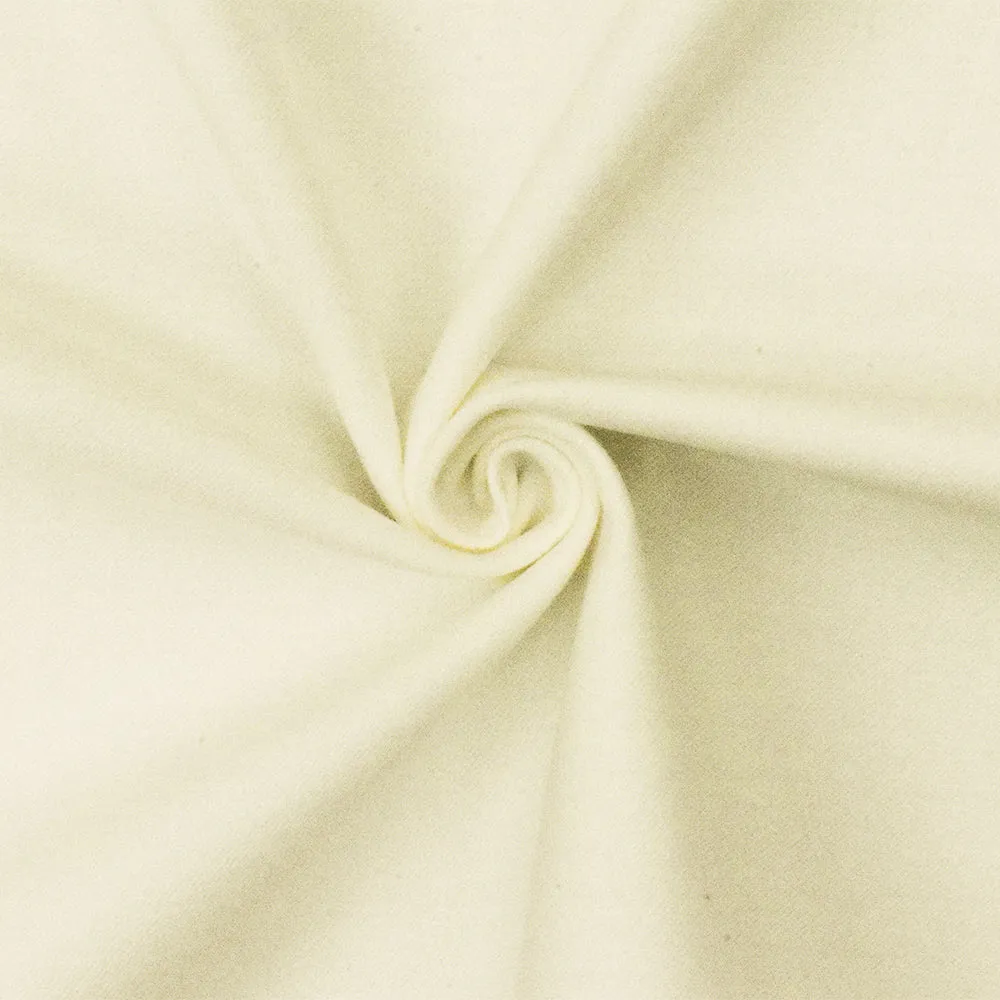Ivory 10 oz. Solid Cotton Stretch Spandex Brushed Twill Denim Fabric