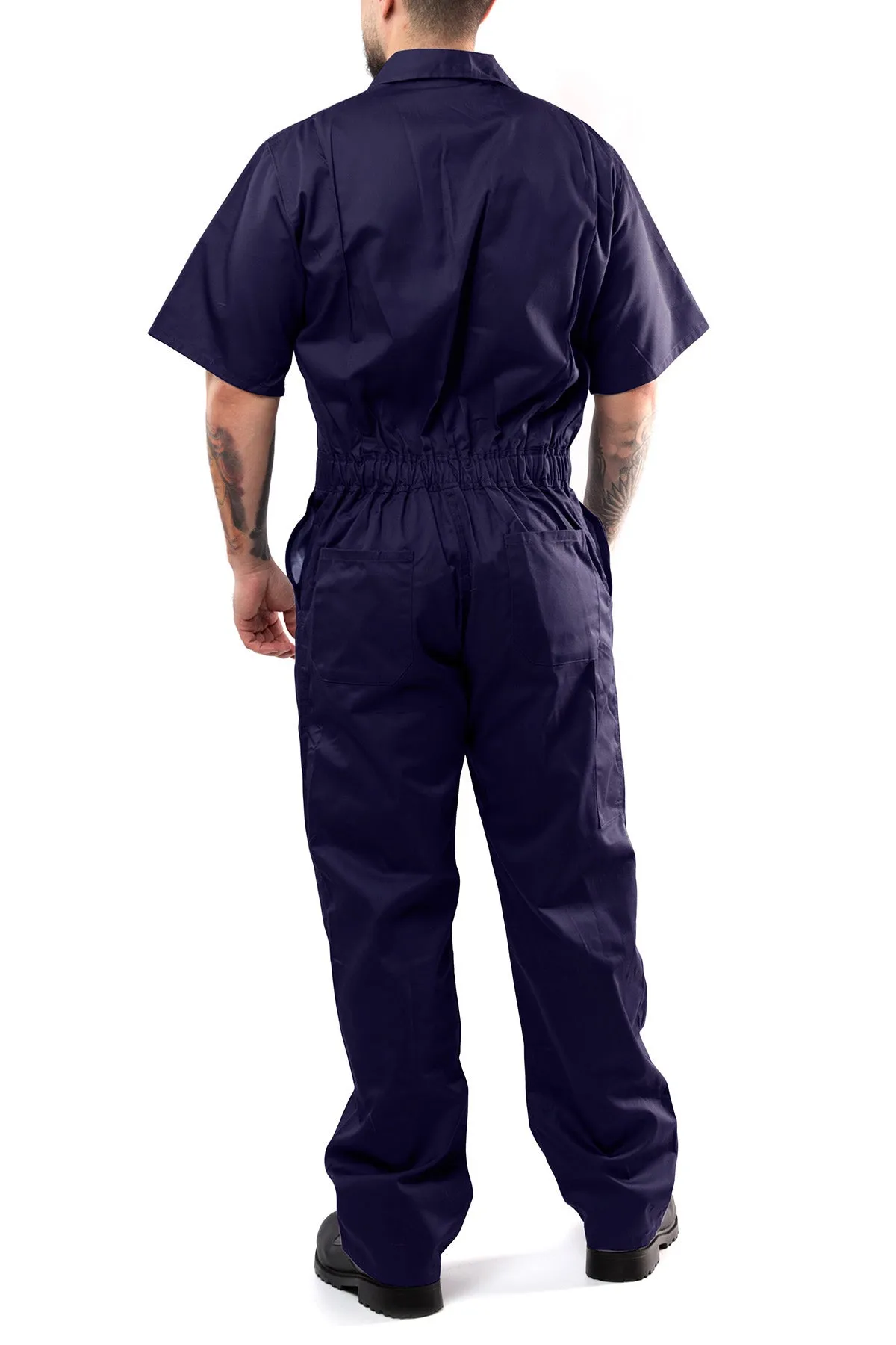 Kolossus Deluxe Short Sleeve Cotton Blend Coverall with Multi Pockets and Antistatic Zipper