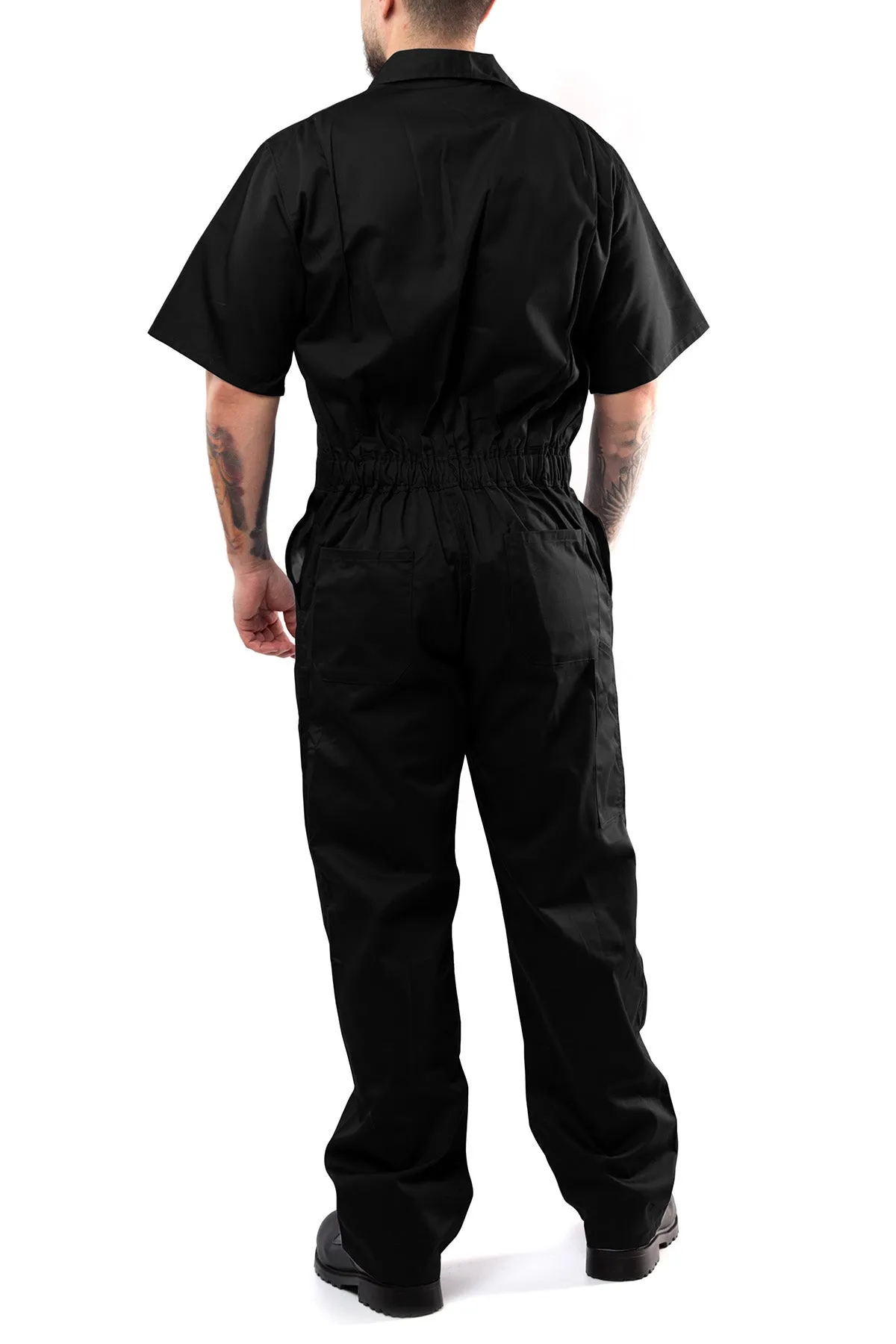 Kolossus Deluxe Short Sleeve Cotton Blend Coverall with Multi Pockets and Antistatic Zipper
