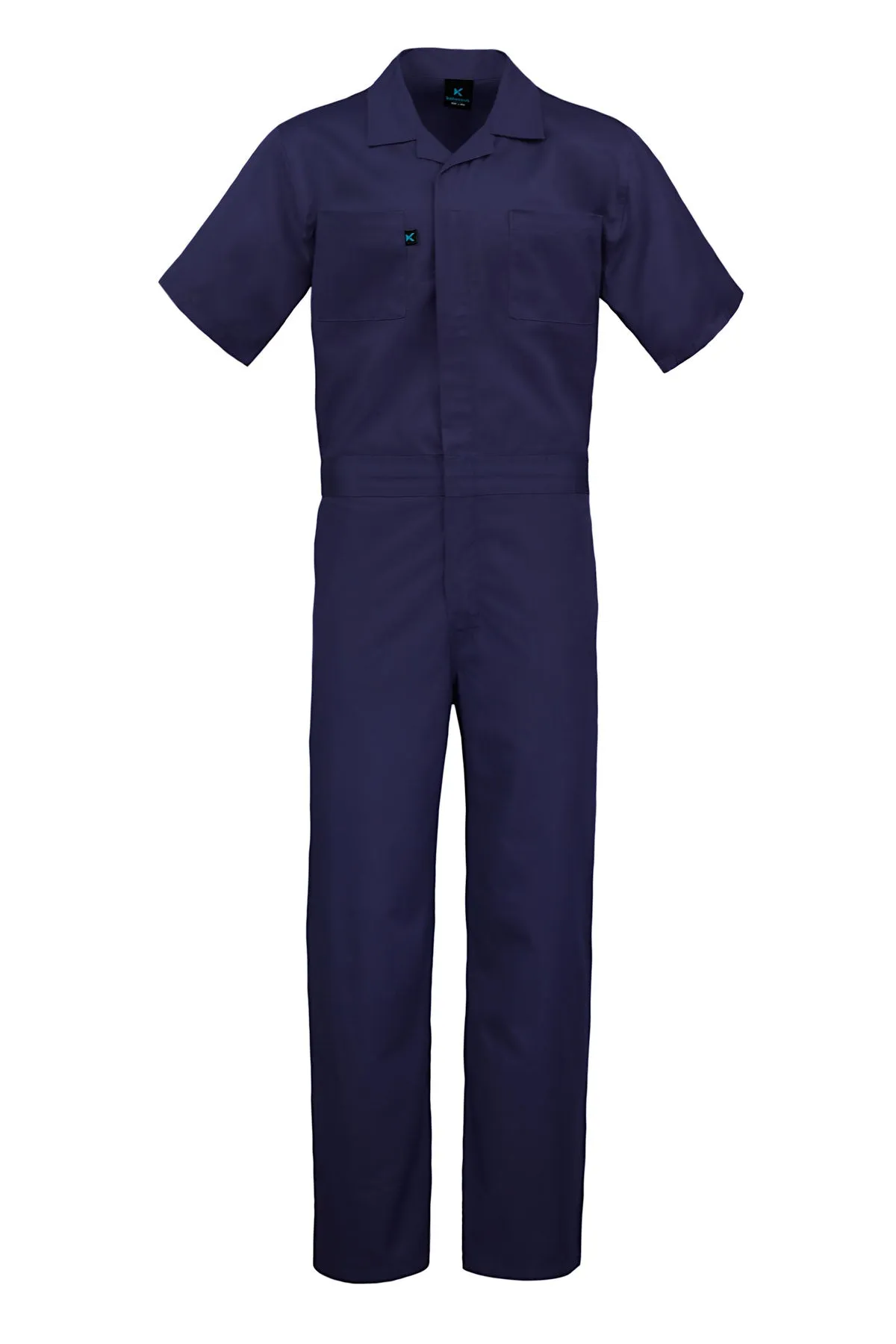 Kolossus Deluxe Short Sleeve Cotton Blend Coverall with Multi Pockets and Antistatic Zipper