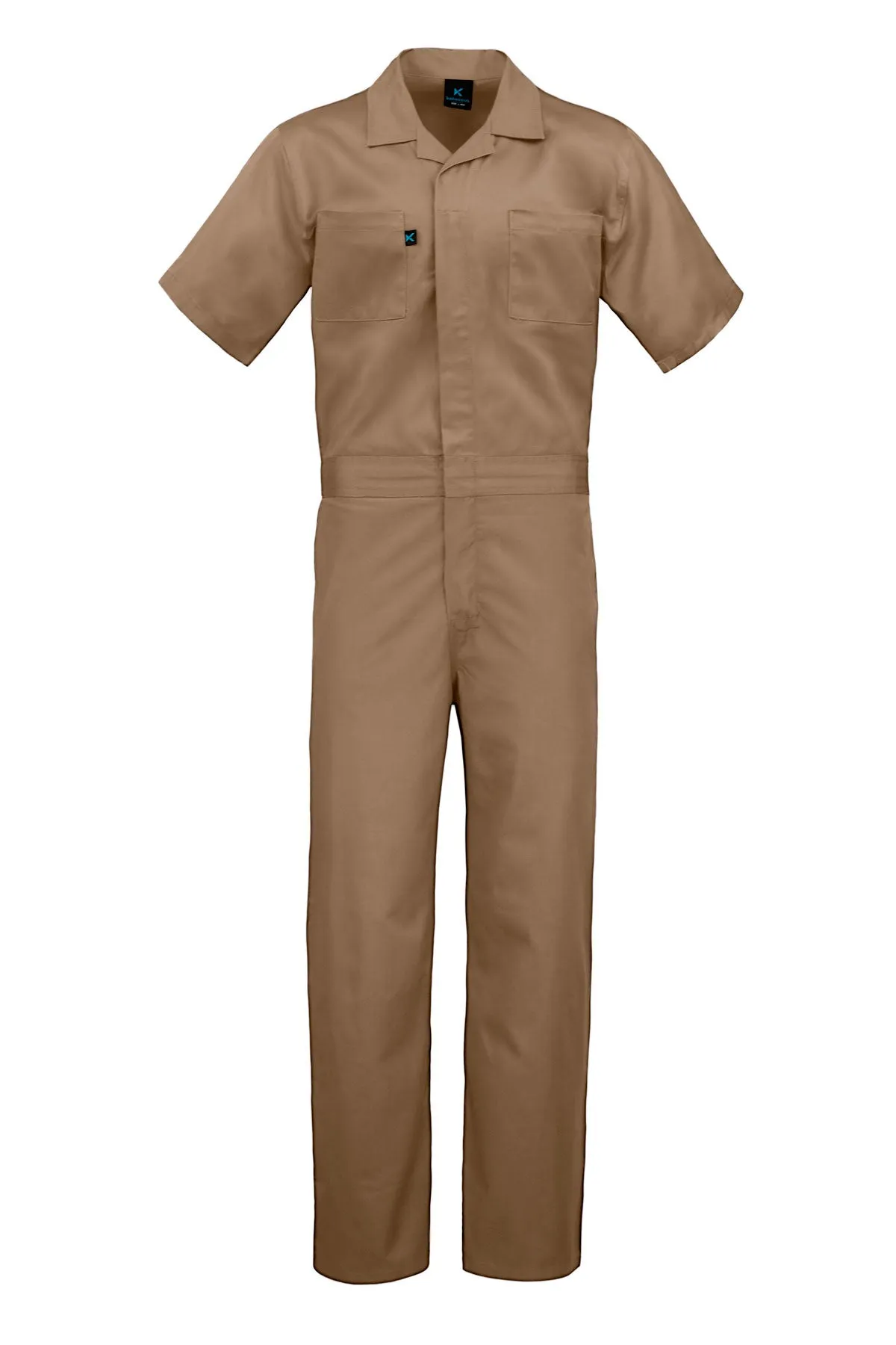 Kolossus Deluxe Short Sleeve Cotton Blend Coverall with Multi Pockets and Antistatic Zipper