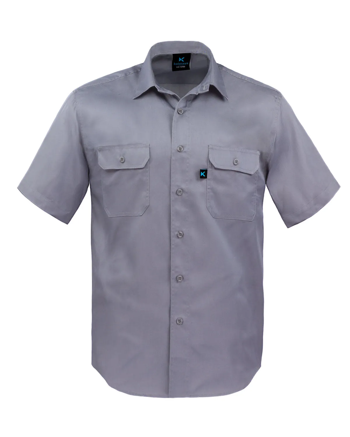 KS03 - Kolossus Men's Lightweight Cotton Blend Short Sleeve Work Shirt with Pockets