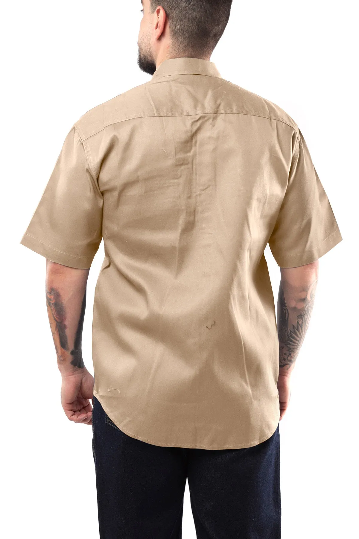 KS03 - Kolossus Men's Lightweight Cotton Blend Short Sleeve Work Shirt with Pockets