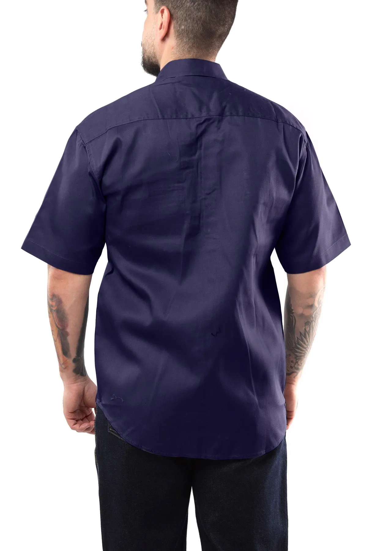KS03 - Kolossus Men's Lightweight Cotton Blend Short Sleeve Work Shirt with Pockets