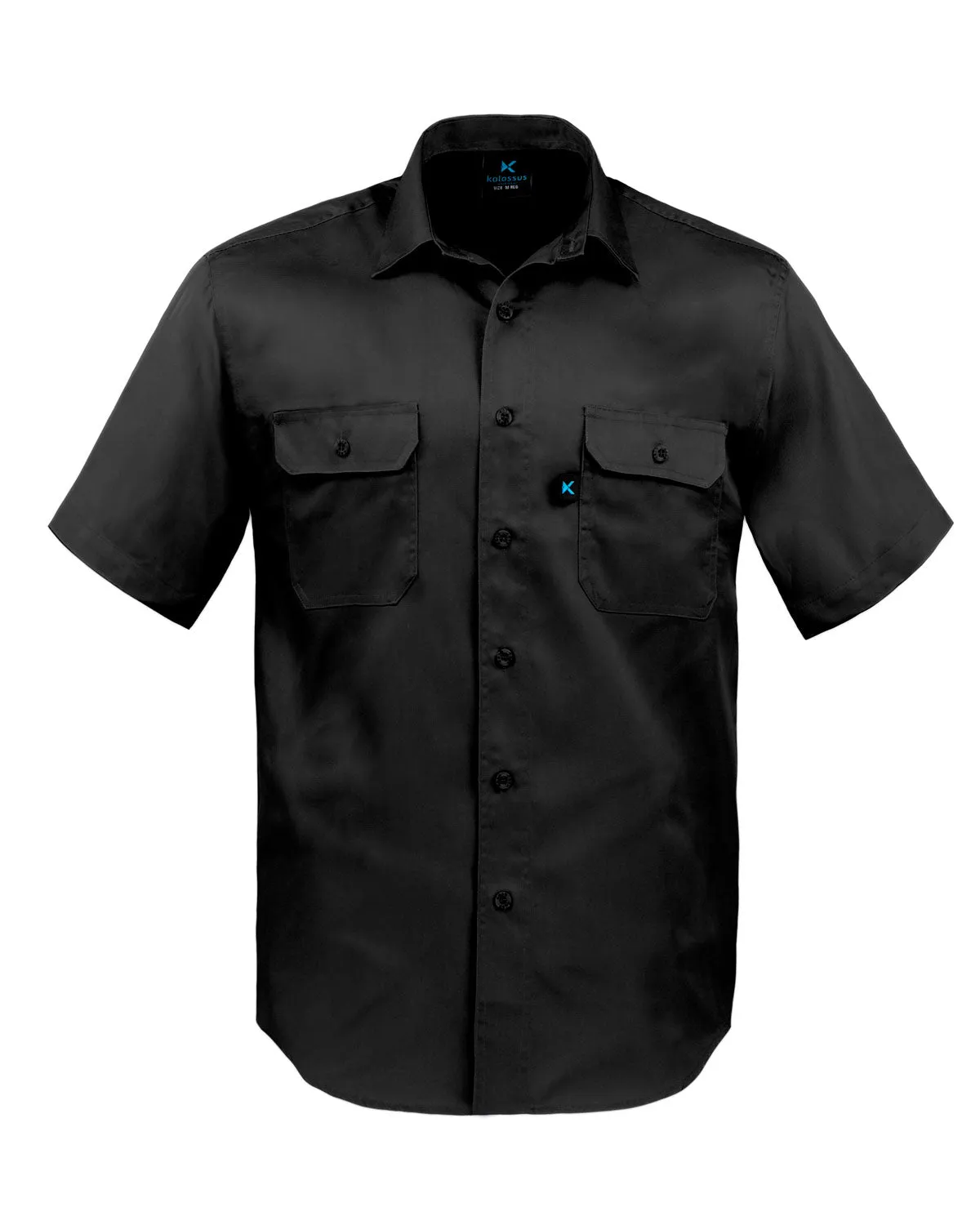 KS03 - Kolossus Men's Lightweight Cotton Blend Short Sleeve Work Shirt with Pockets