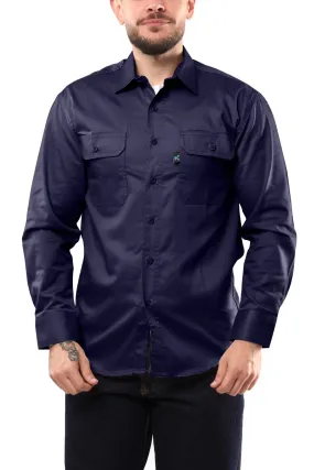 KS04 - Kolossus Men's Lightweight Cotton Blend Long Sleeve Work Shirt with Pockets