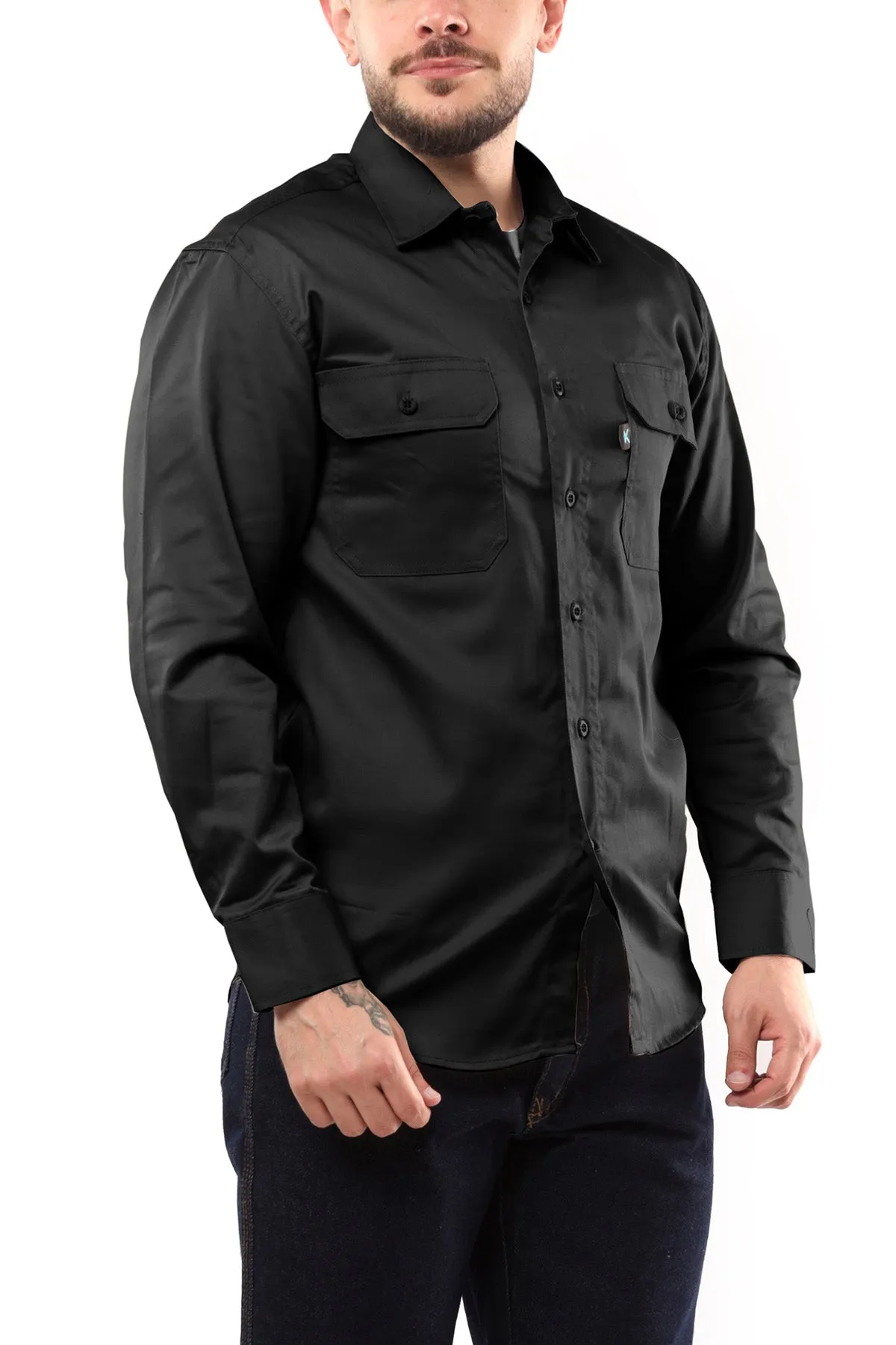 KS04 - Kolossus Men's Lightweight Cotton Blend Long Sleeve Work Shirt with Pockets