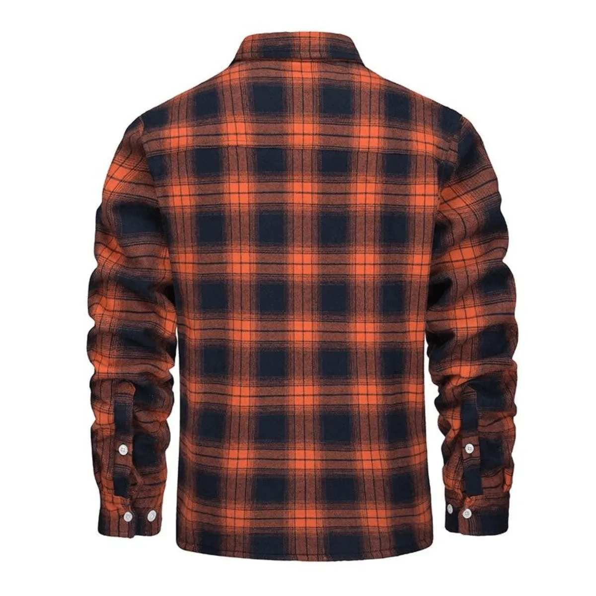 Men's Relaxed-Fit Checkered Fleece-Lined Jacket