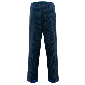【PROSPERITY COINS】Pinstripe Eco-Denim Trousers