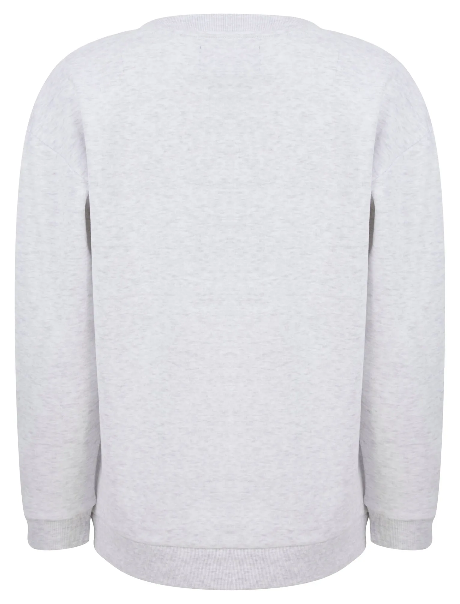 Shardae Motif Cotton Blend Fleece Sweatshirt in Ice Grey Marl -  Tokyo Laundry