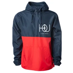 UNISEX - HOU Icon Lightweight Pullover Windbreaker | Navy/Red